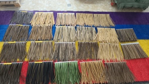 双层金属夹头超厚仿真茅草